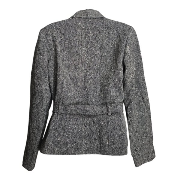 Neiman Marcus Vintage Wool Double Breasted Waist Tie Pea Coat Size 10 - Picture 5 of 7